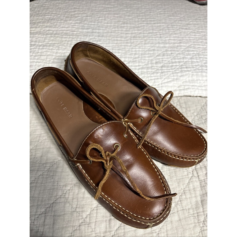 Cole Haan Gunnison Shoes‎ Mens Size 10 EE Brown Leather Moccasin Loafers Comfort